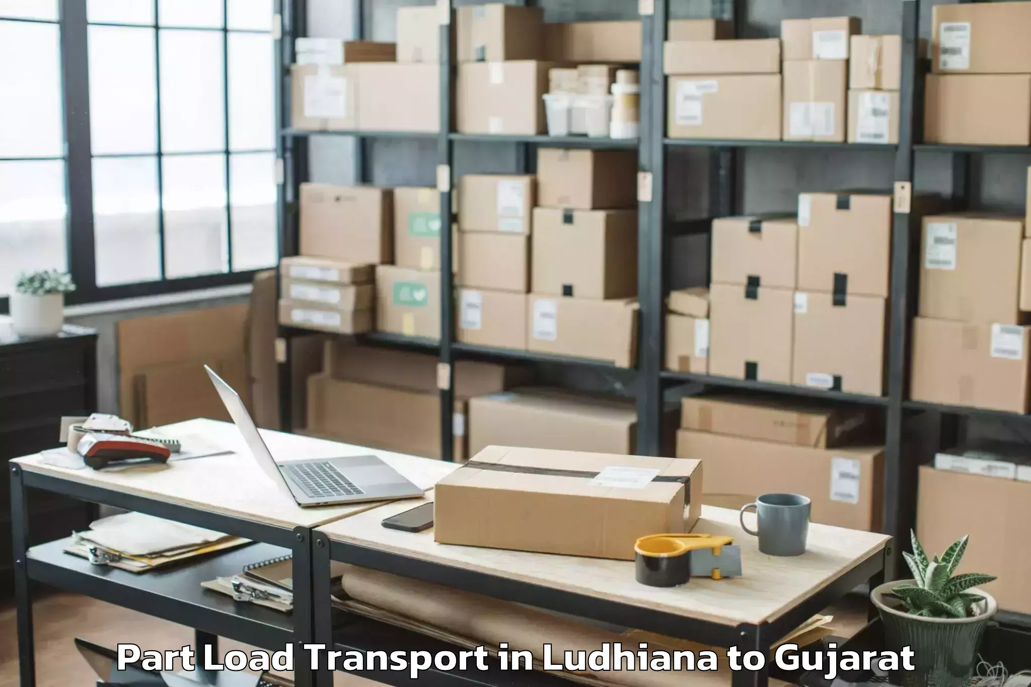 Hassle-Free Ludhiana to Junagadh Part Load Transport